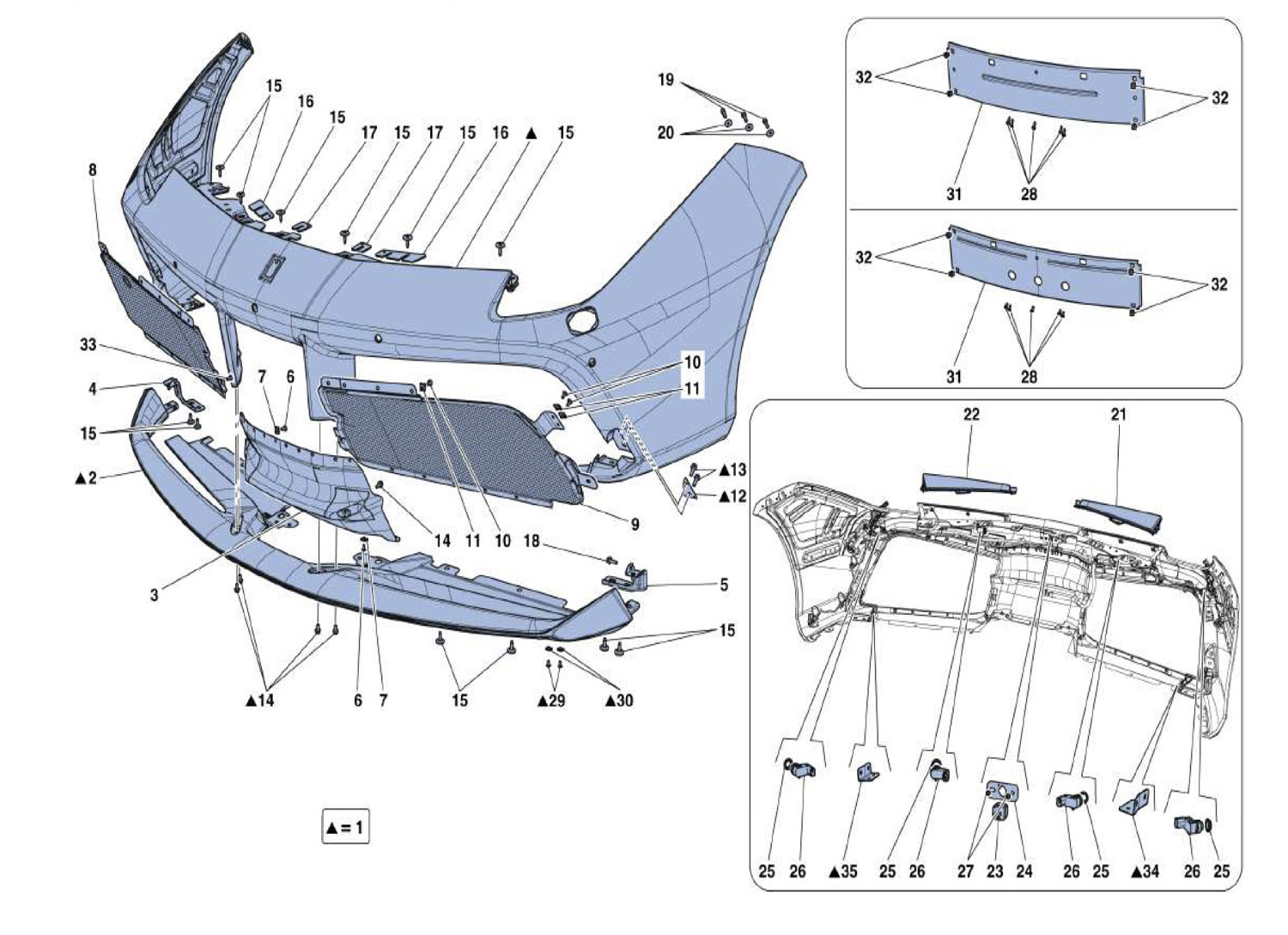 Schematic: Front Bumper