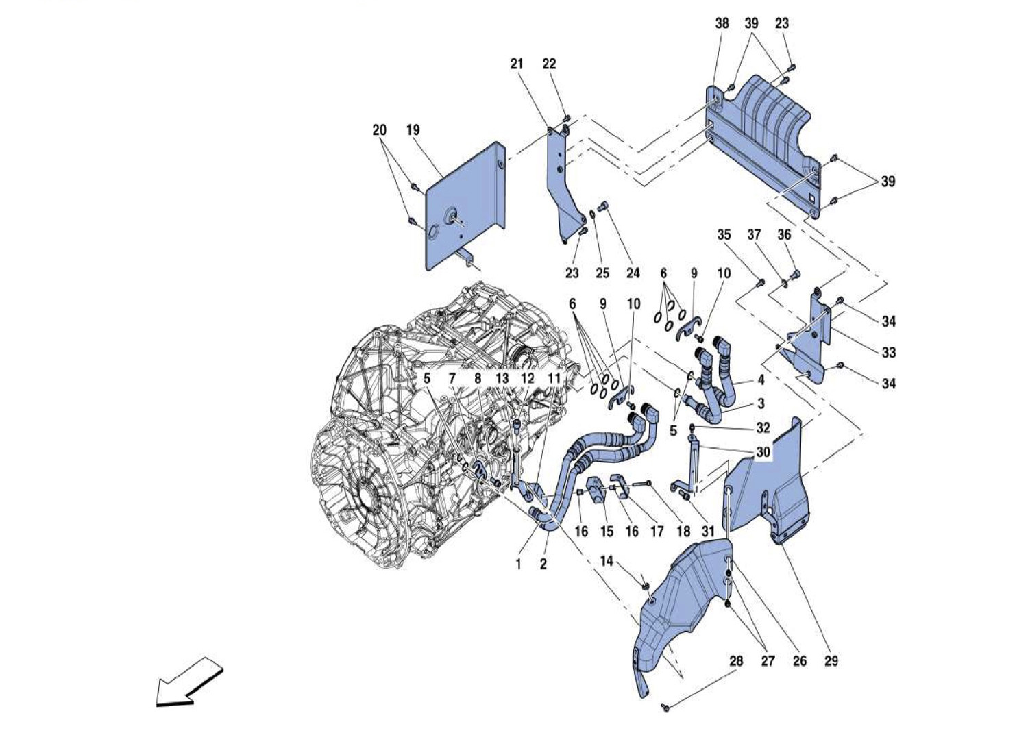 Schematic: Gearbox Piping