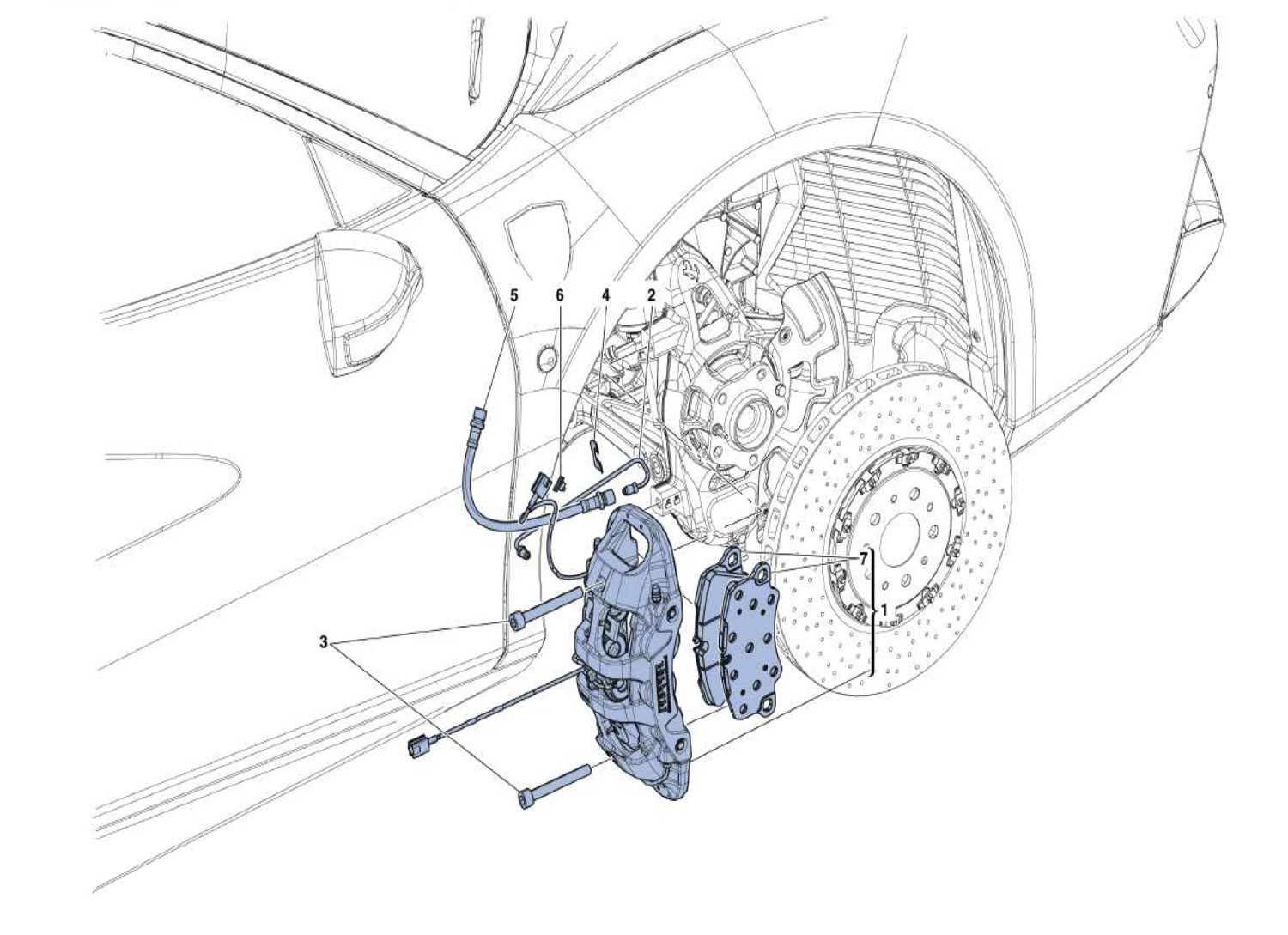 Schematic: Front Brake Calipers