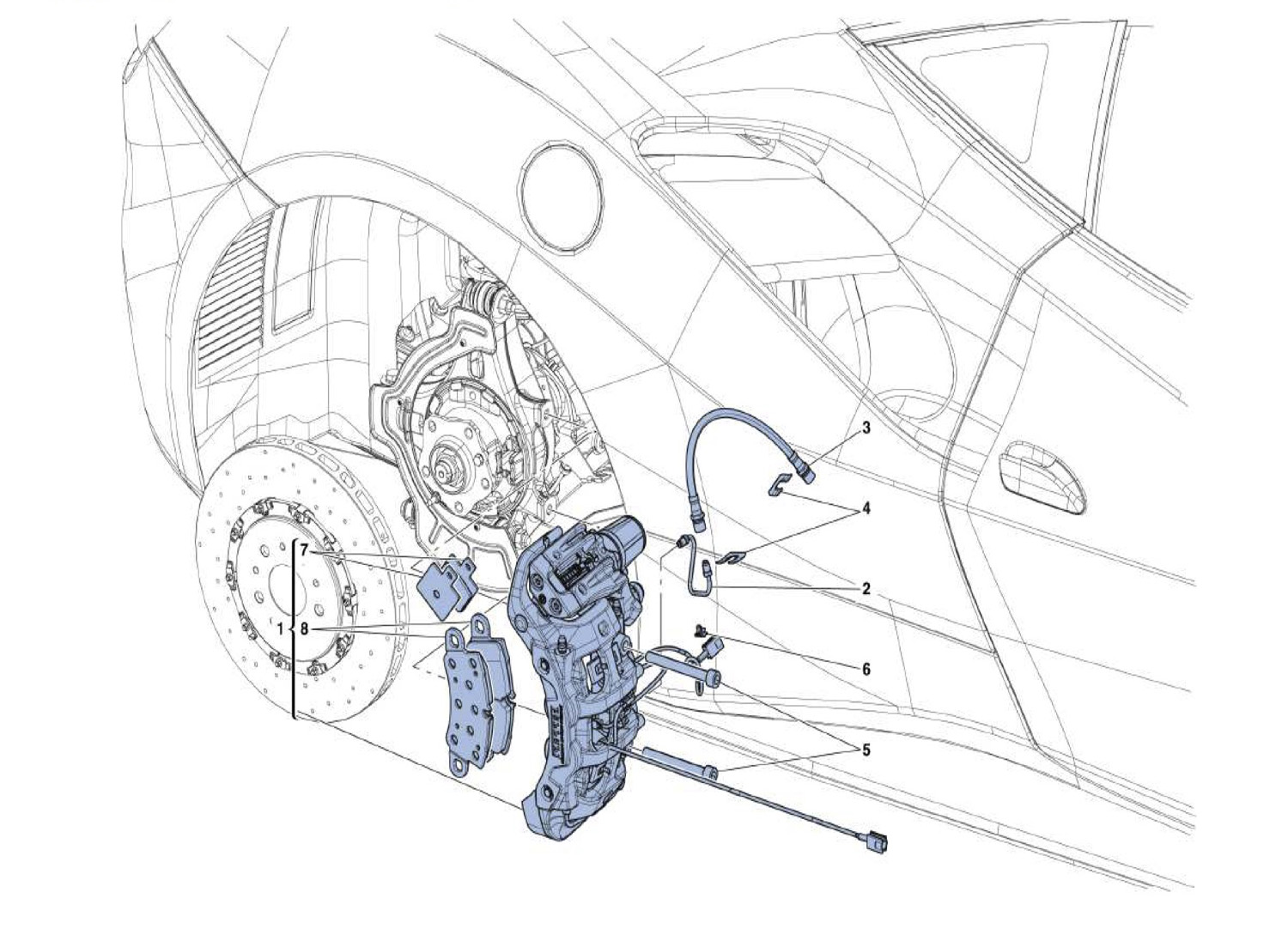 Schematic: Rear Brake Calipers