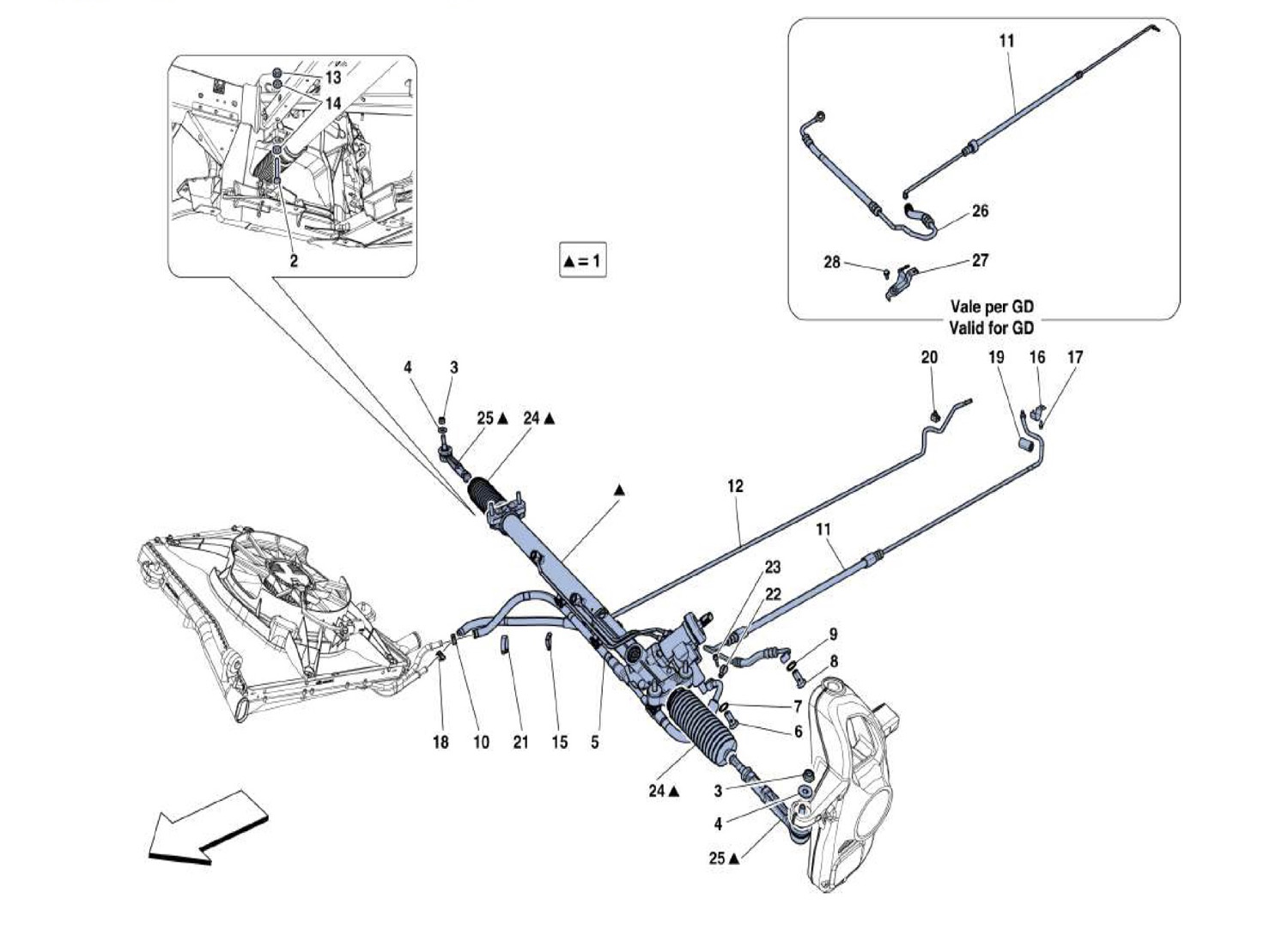 Schematic: Steering Rack