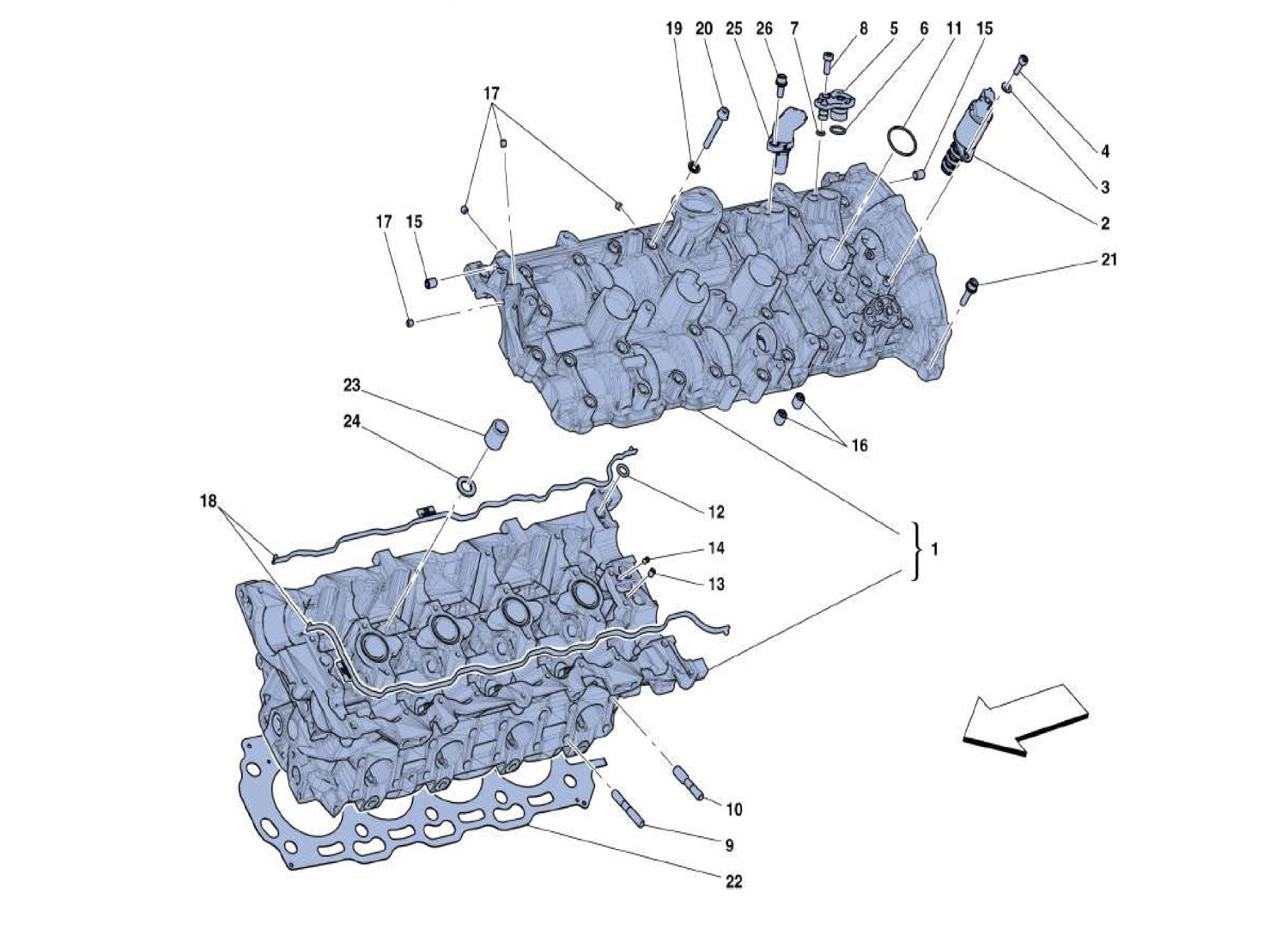 Schematic: Lh Cylinder Head