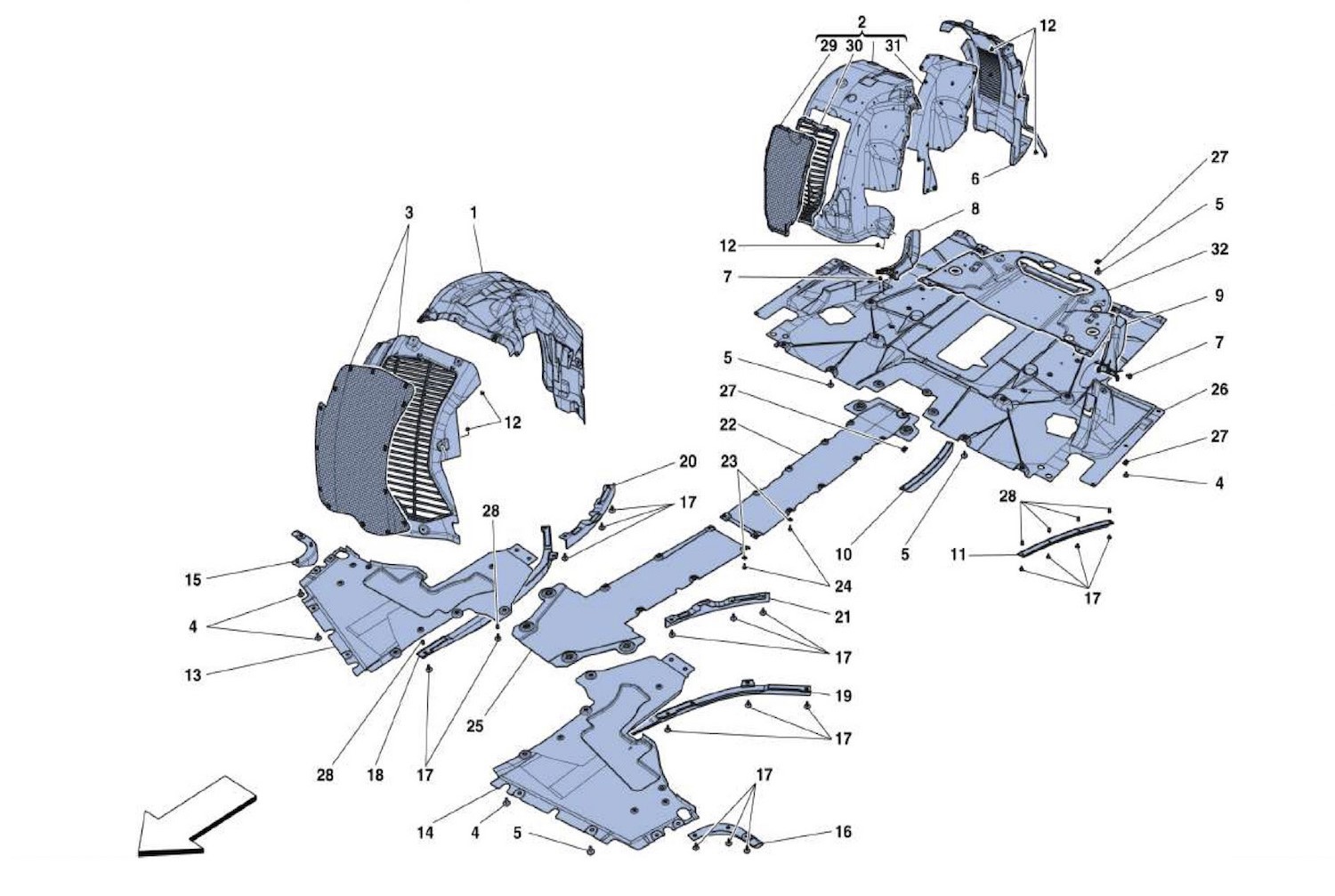 Schematic: Undertrays