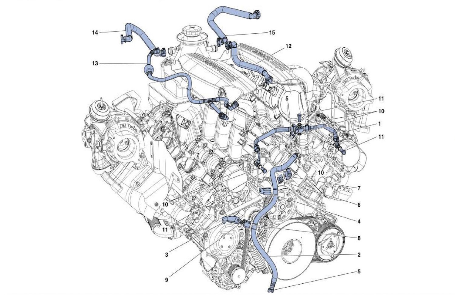 Schematic: Engine Hoses