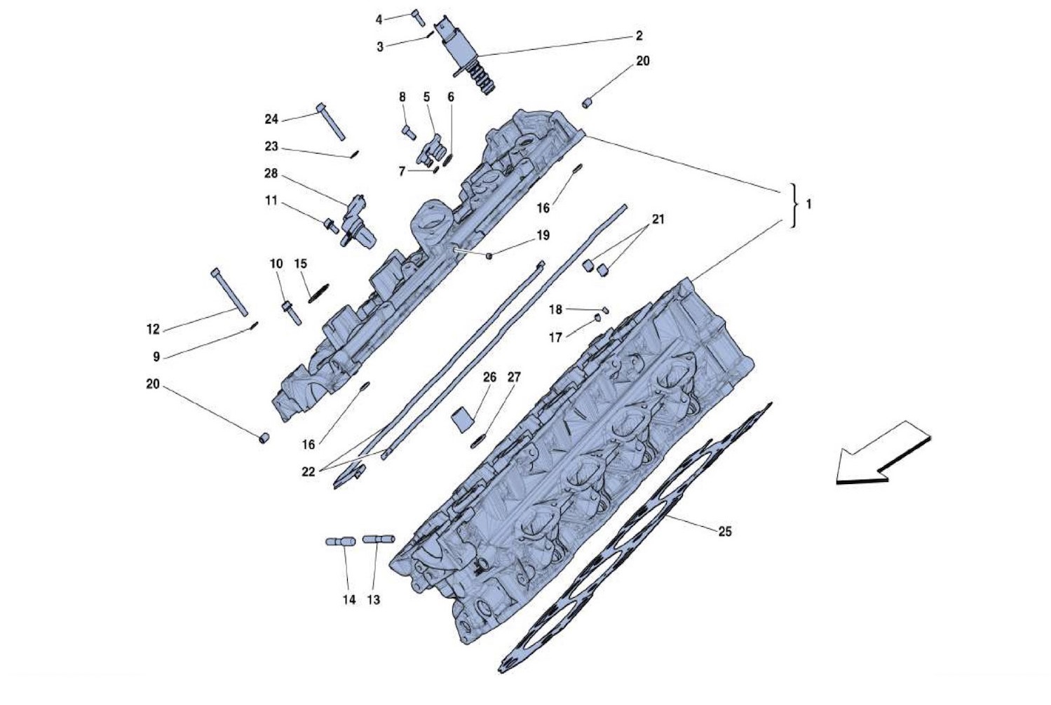 Schematic: Rh Cylinder Head