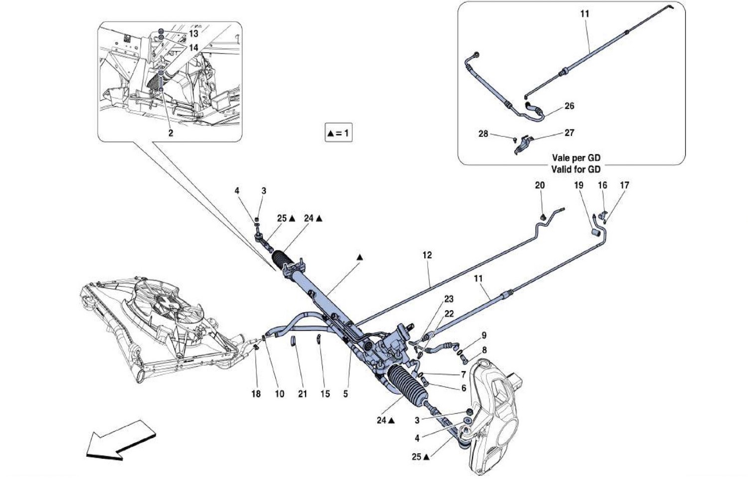 Schematic: Steering Rack