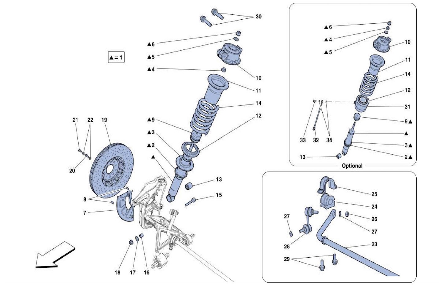 Schematic: Front Shock Absorbers