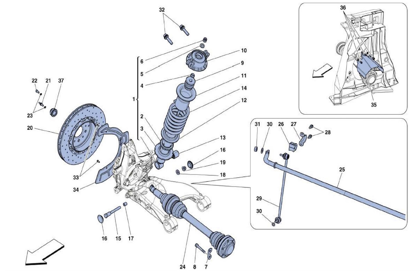 Schematic: Rear Shock Absorber