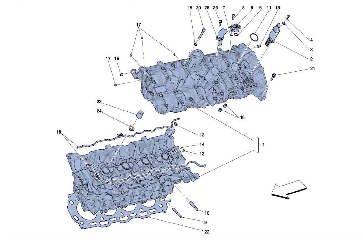 Schematic: Lh Cylinder Head