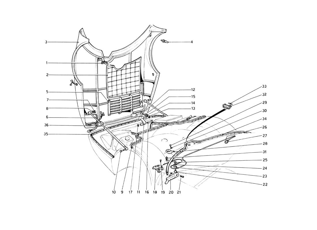 Schematic: Front Compartment Lid