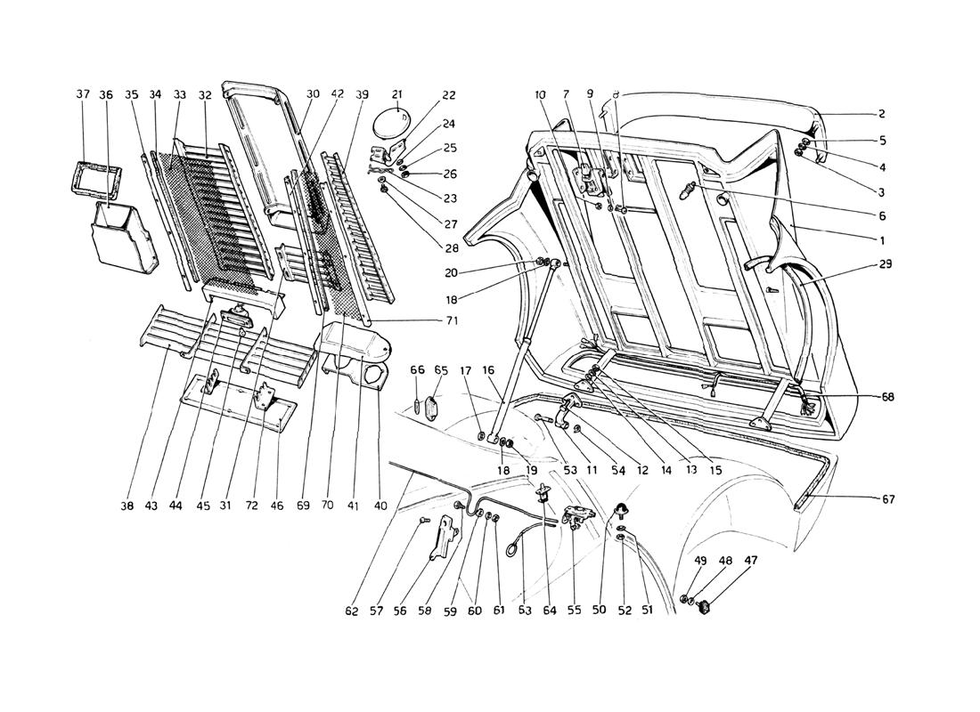 Schematic: Rear Bonnet