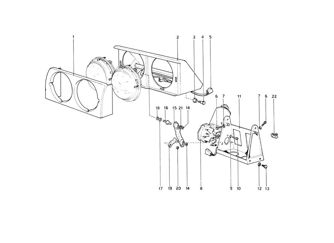 Schematic: Headlight Lifting Device