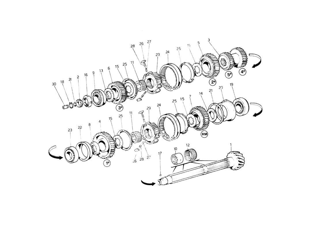 Schematic: Lay Shaft Gears