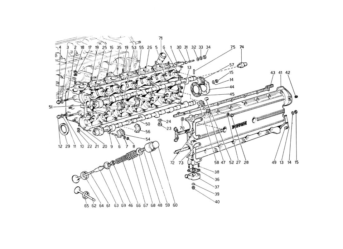 Schematic: Cylinder Head (Left)