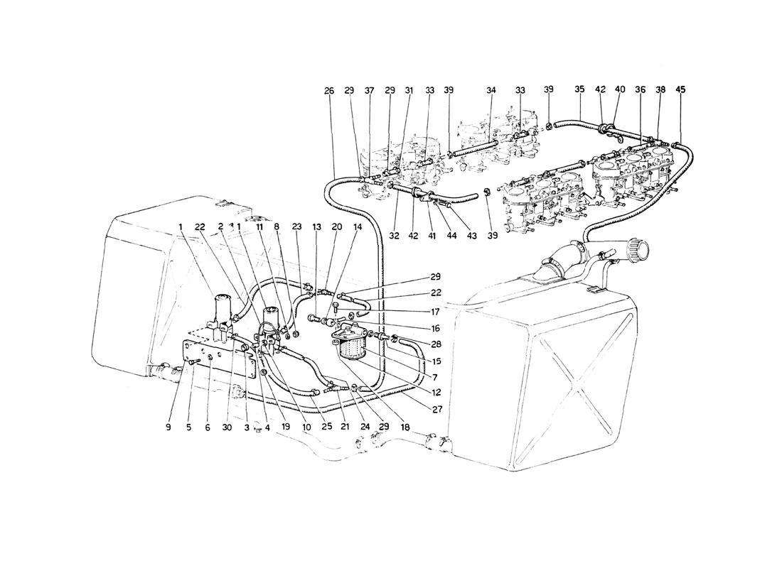 Schematic: Fuel Pumps And Fuel Pipes