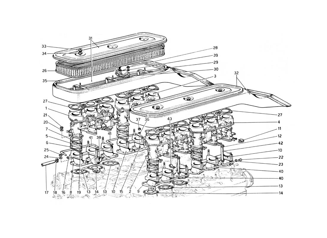 Schematic: Air Intakes, Filters And Manifolds