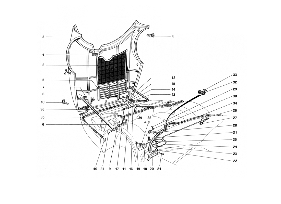 Schematic: Front Compartment Lid