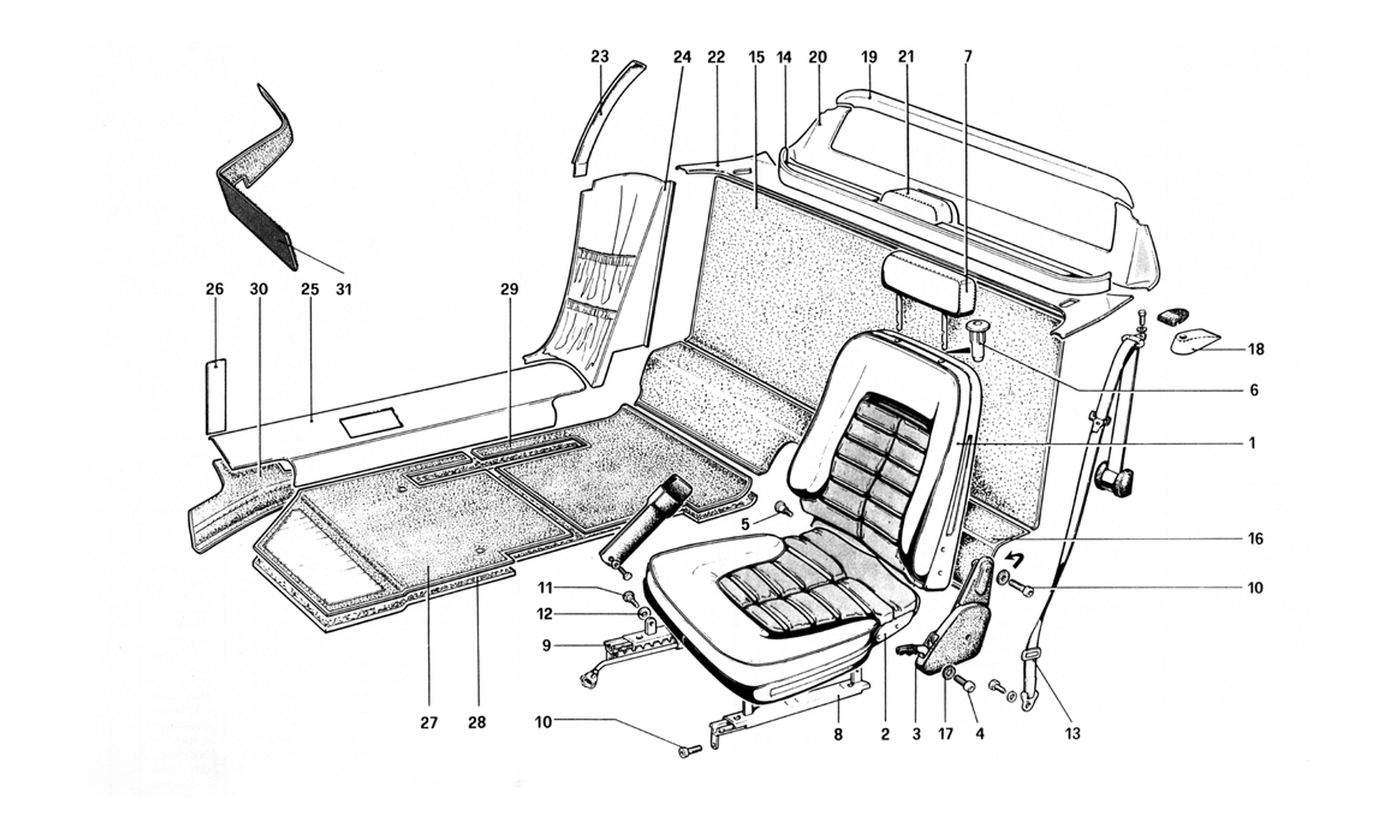 Schematic: Interior Trim, Accessories And Seats