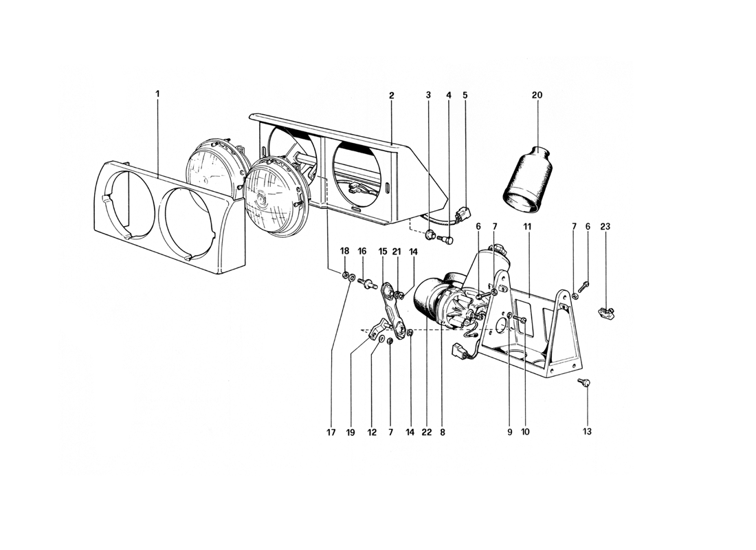 Schematic: Headlight Lifting Device