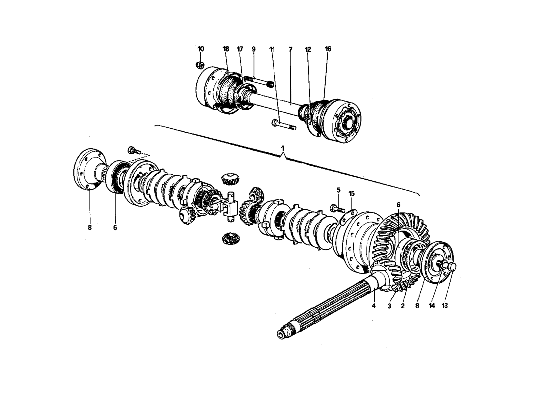 Schematic: Differential And Axle Shafts