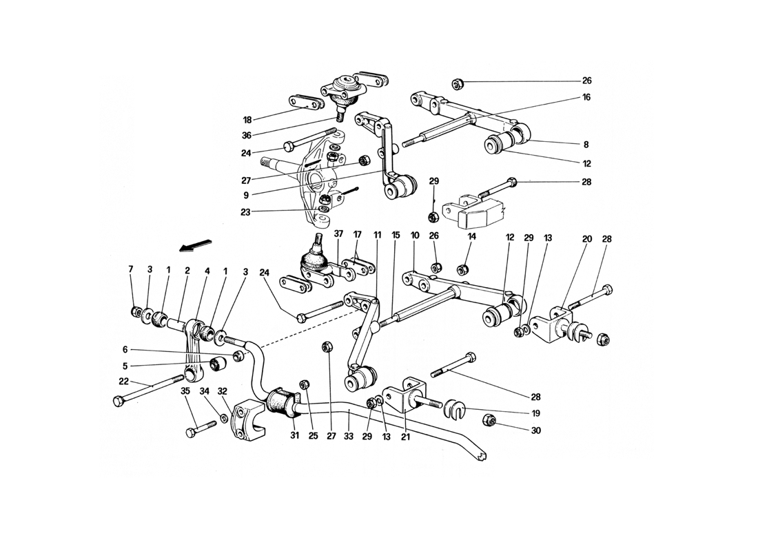 Schematic: Front Suspension - Wishbones