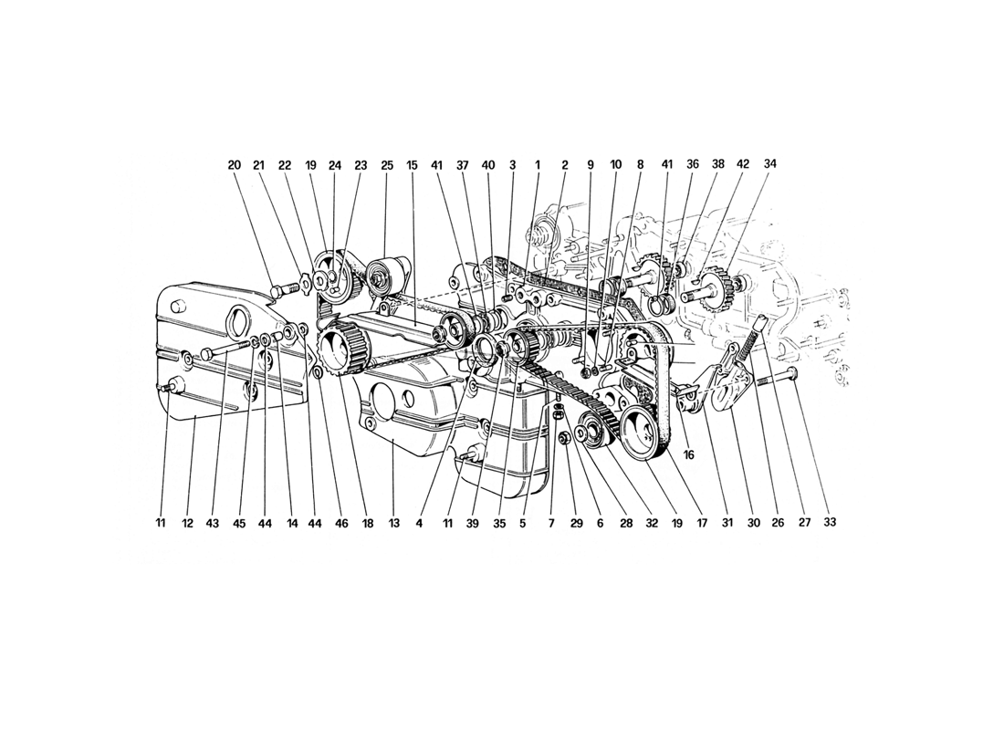 Schematic: Camshaft Drive System (Belts)