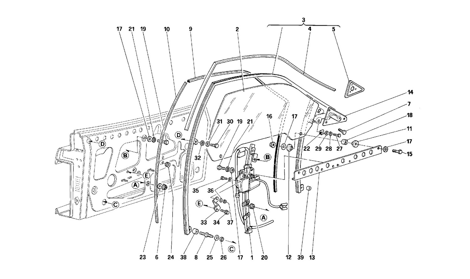 Schematic: Door - Power Window