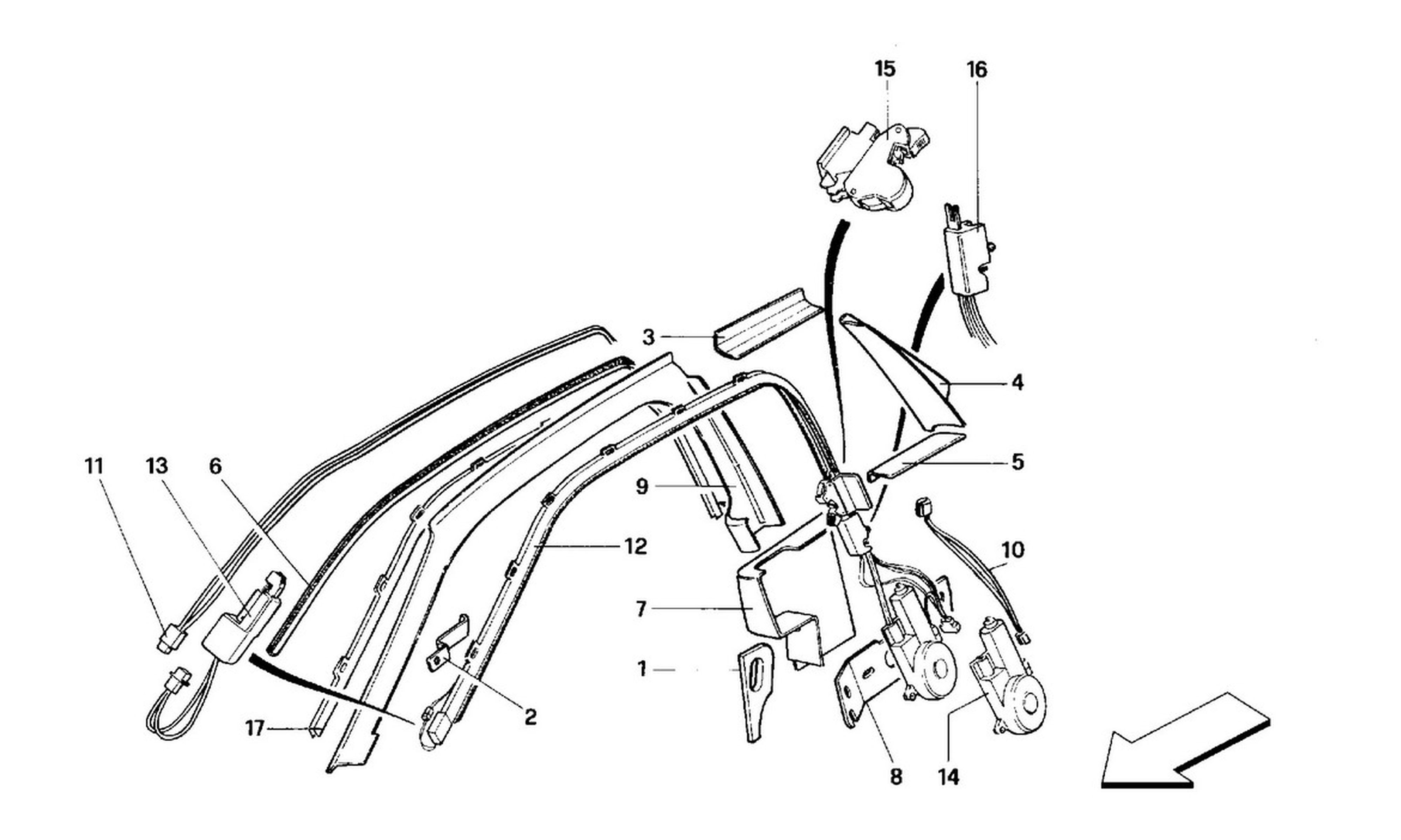 Schematic: Passive Safety Belts System -Valid For Usa-