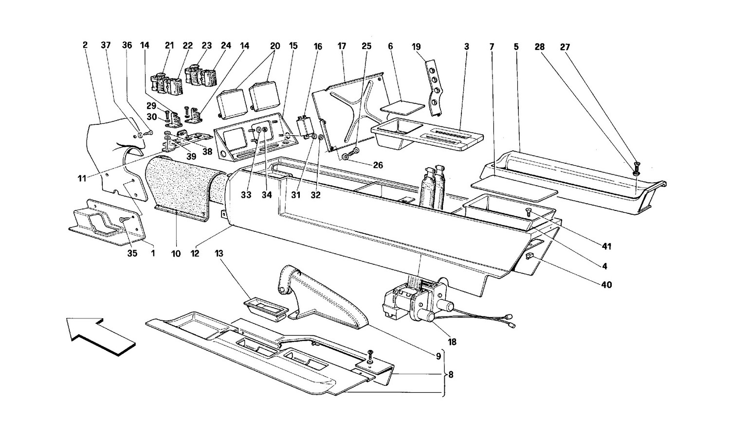 Schematic: Central Tunnel -Valid For Usa-