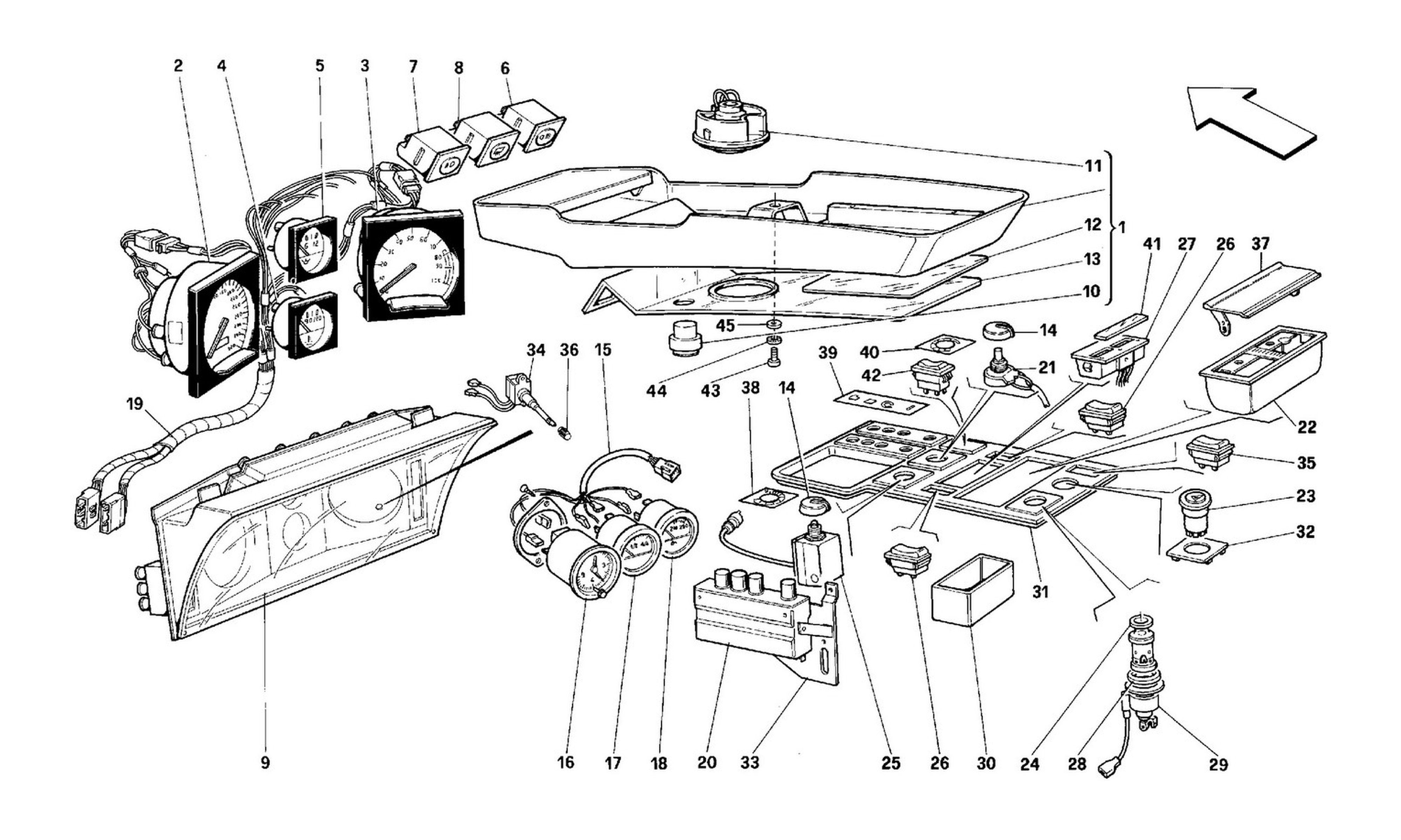 Schematic: Instruments And Passenger Compartment Accessories