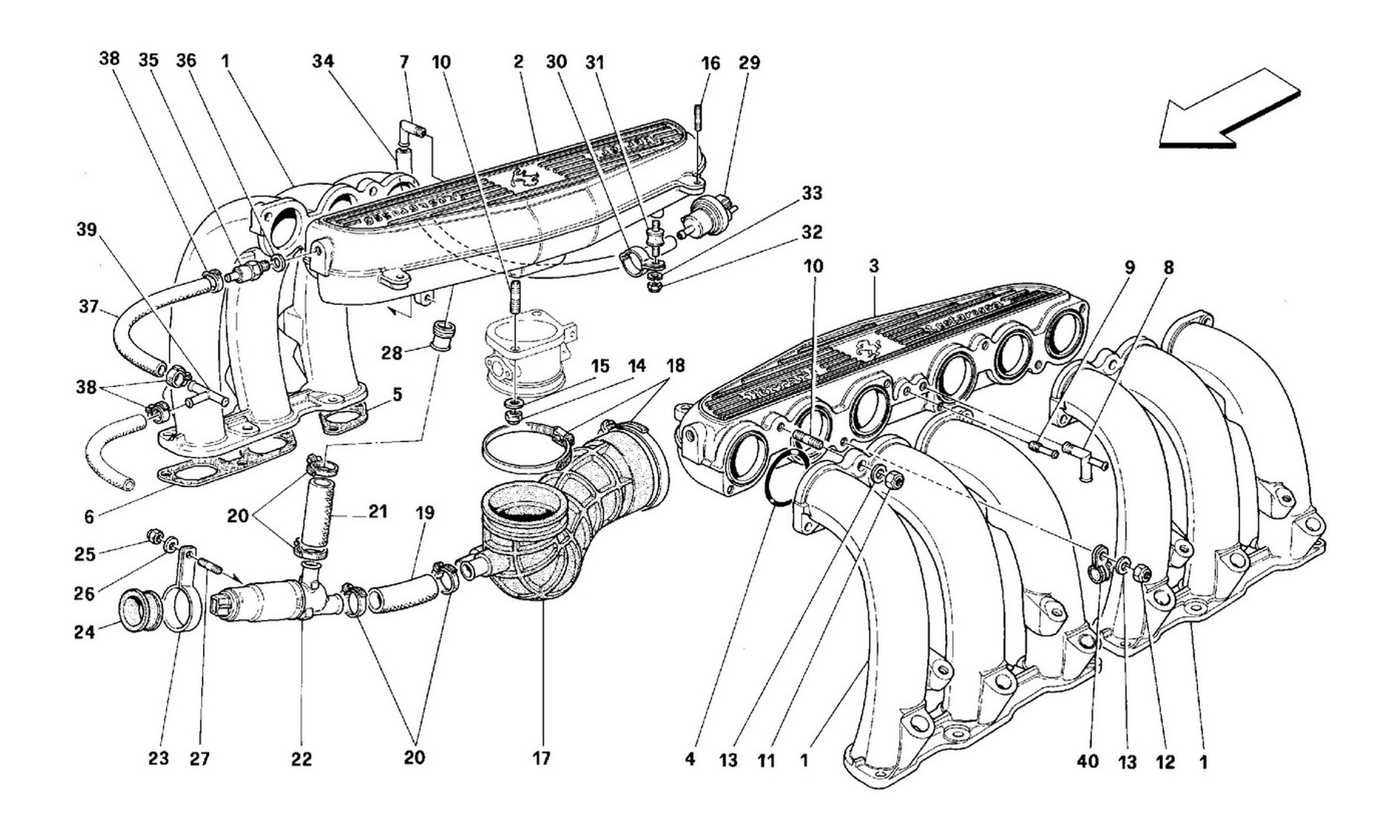 Schematic: Air Intake Manifolds