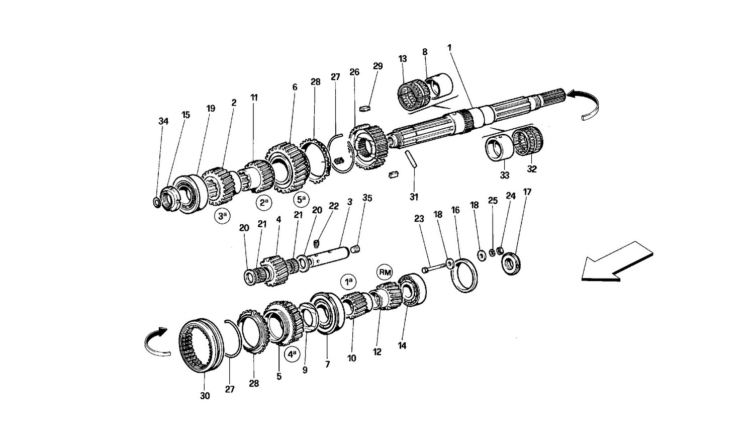 Schematic: Main Shaft Gears