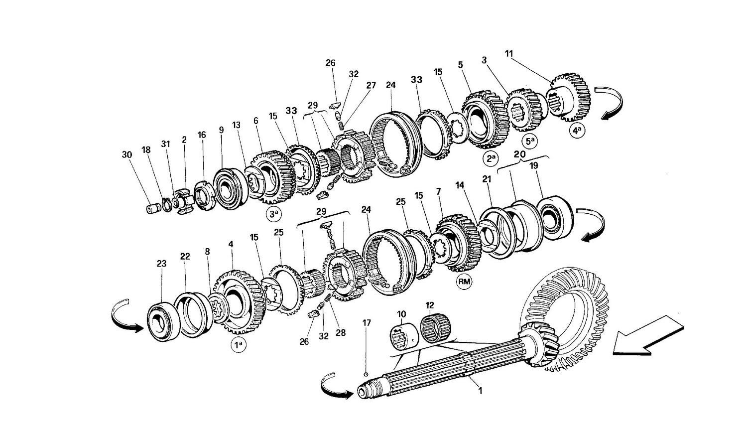 Schematic: Lay Shaft Gears