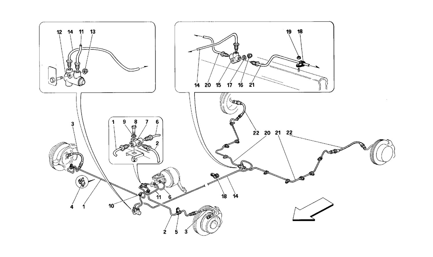 Schematic: Braking System -Not For Cars With Abs