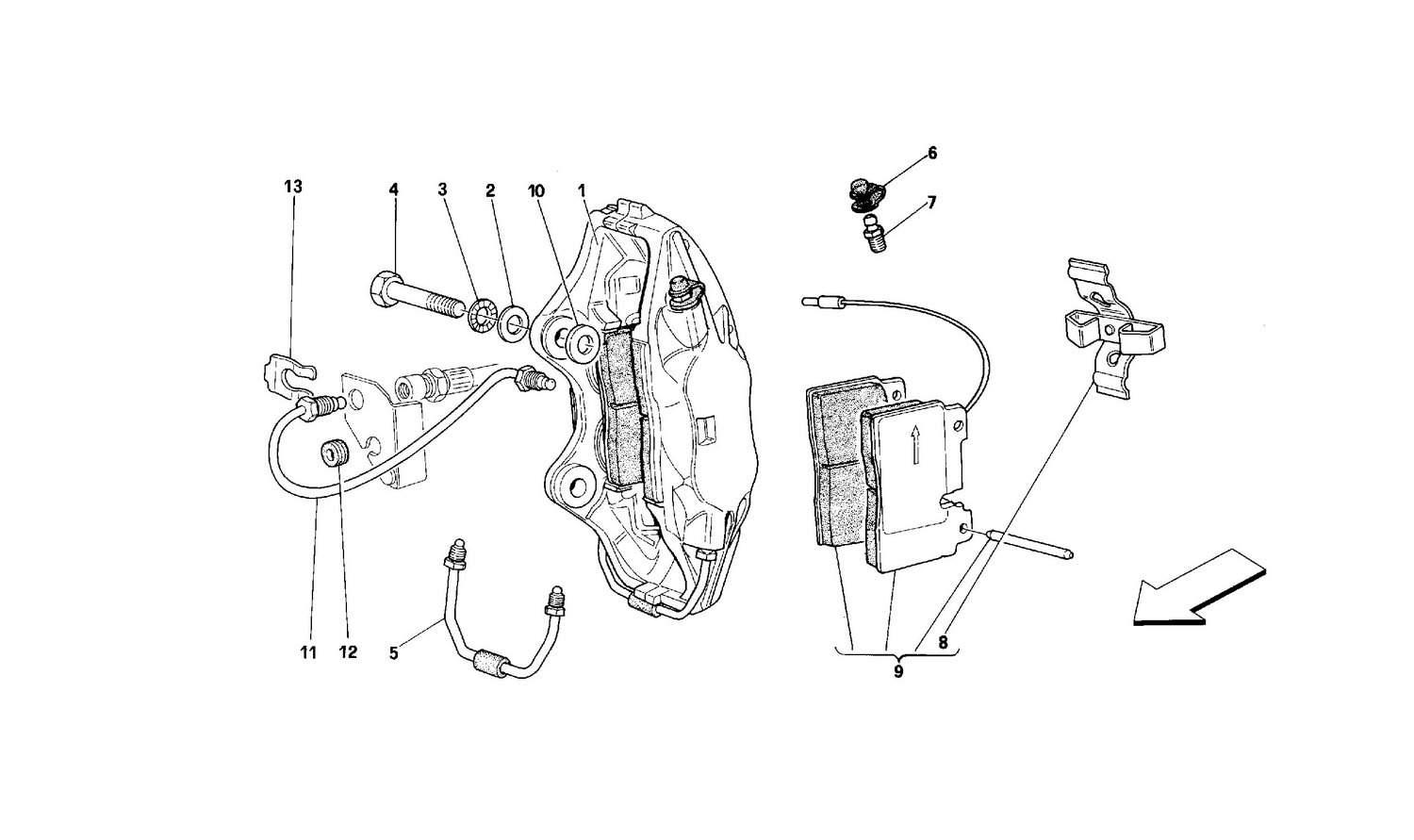 Schematic: Front Brakes Calipers