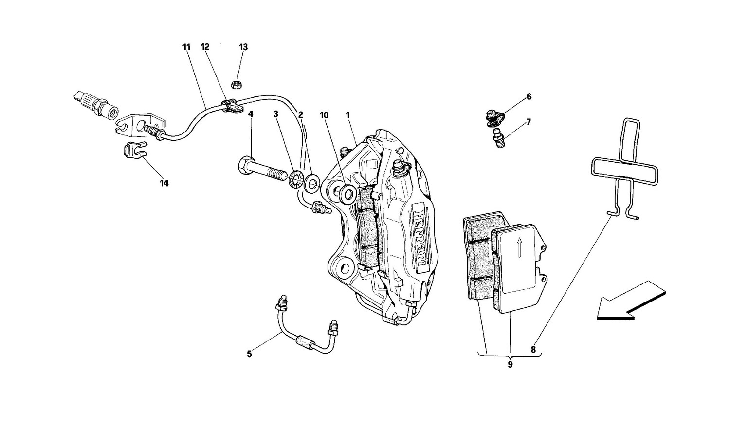 Schematic: Rear Brakes Calipers