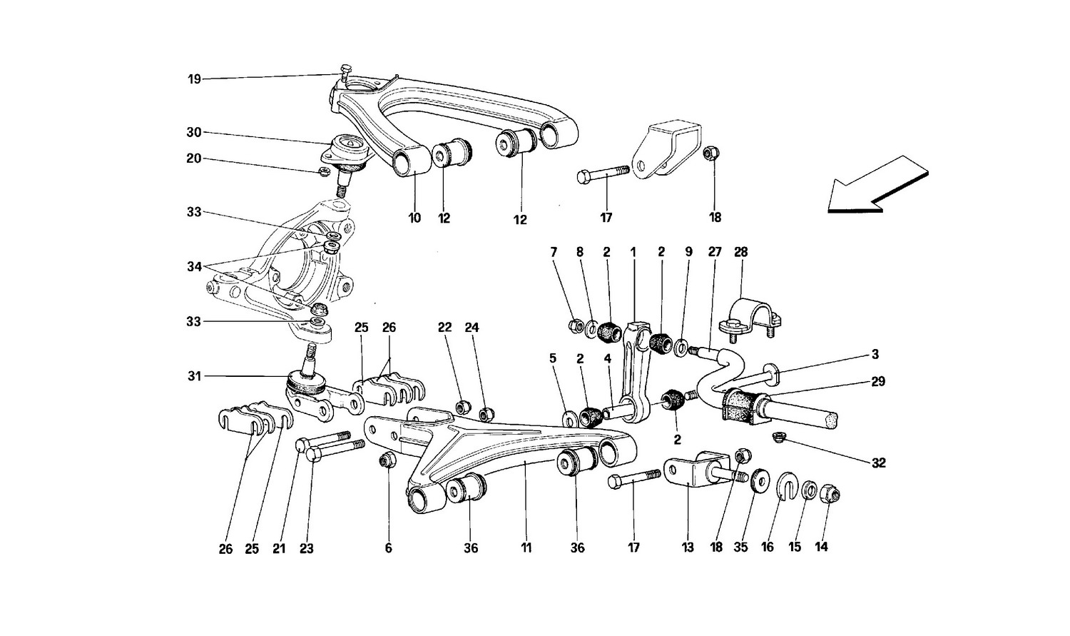 Schematic: Front Suspension - Wishbones