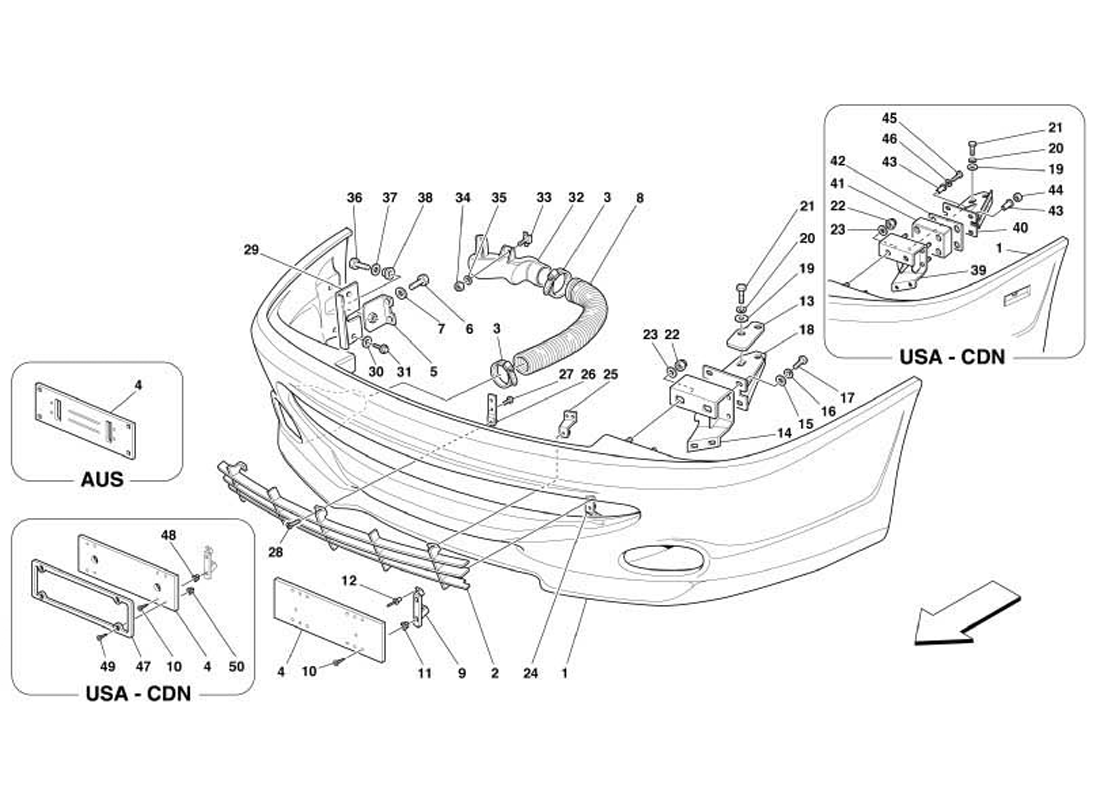 Schematic: Front Bumper