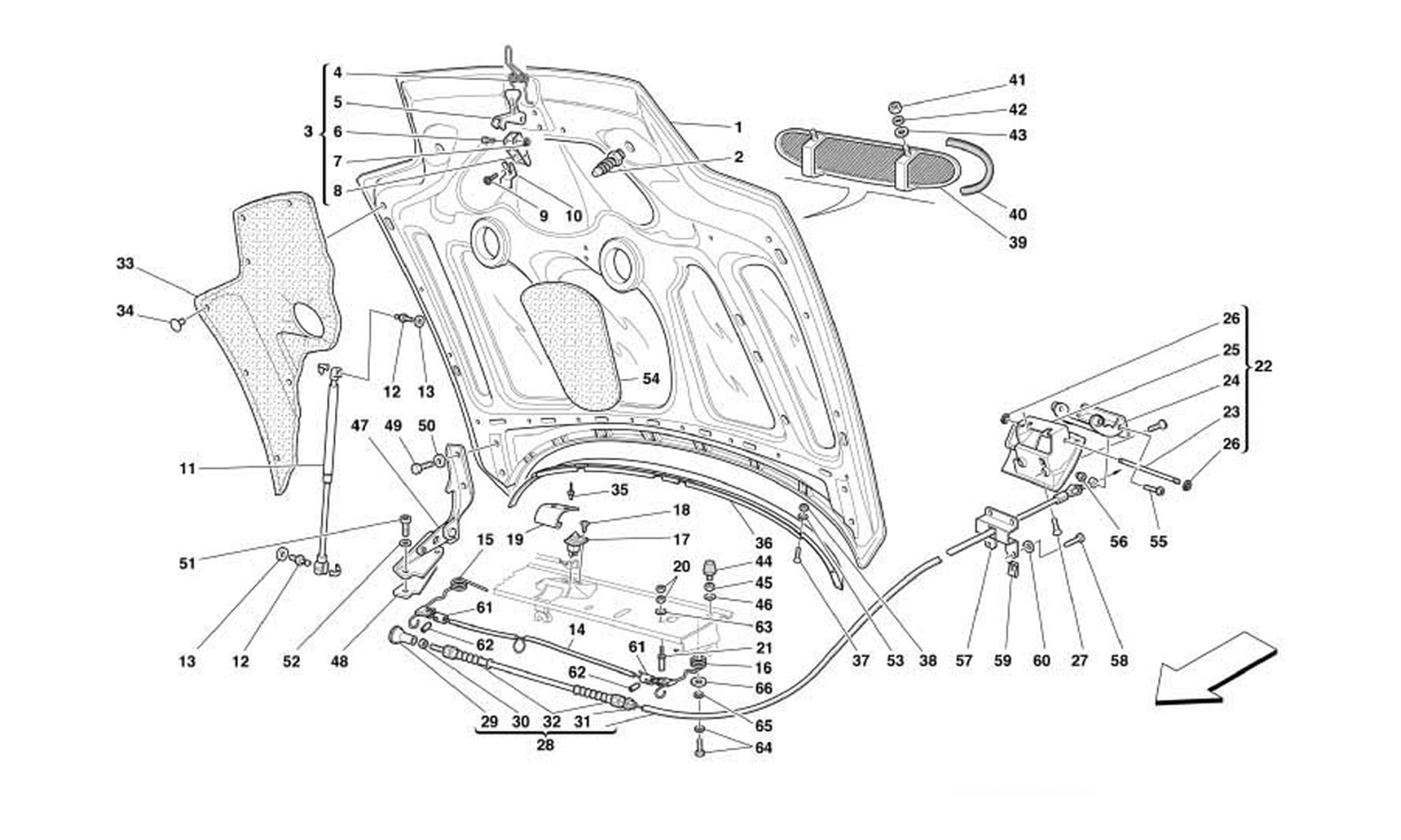 Schematic: Engine Bonnet