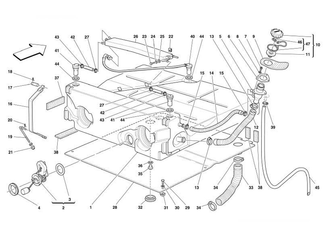 Schematic: Fuel Tank -Not For Usa And Cdn-