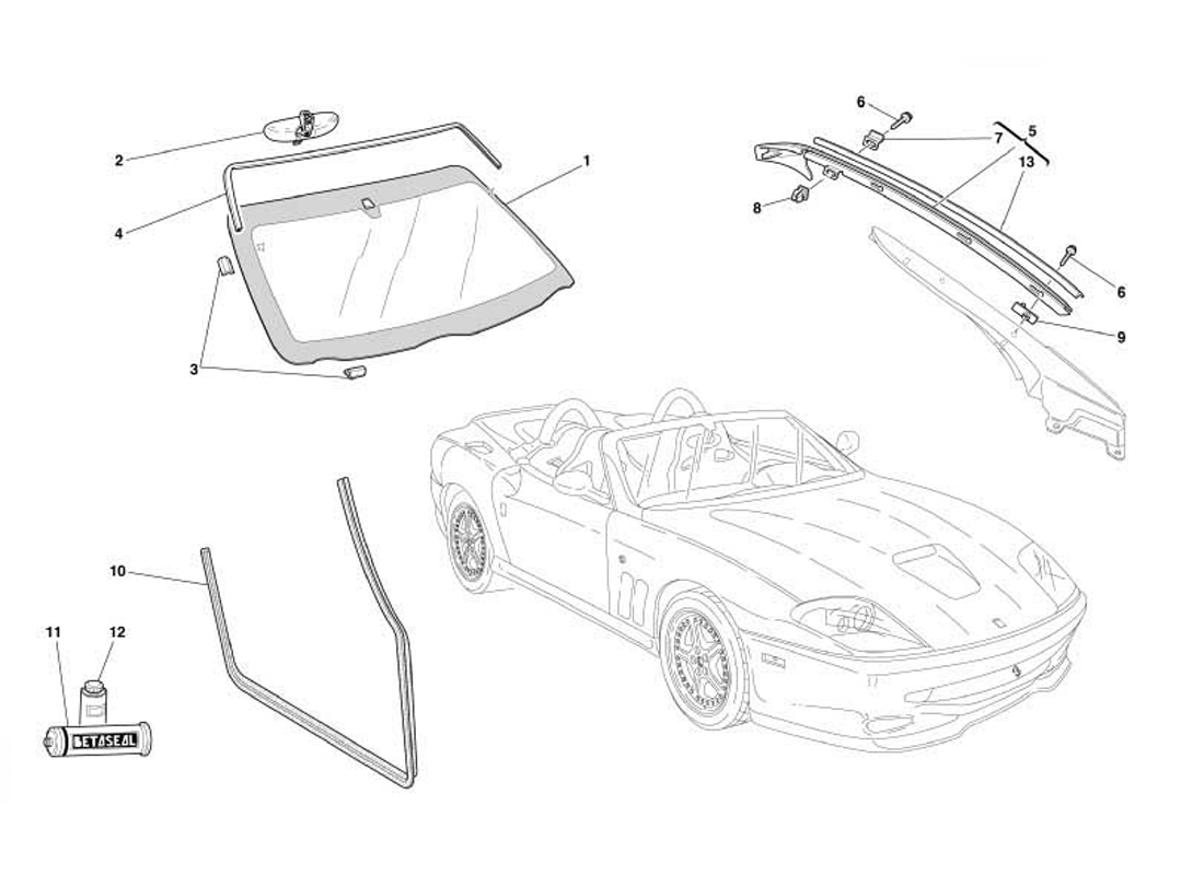 Schematic: Glasses And Gaskets