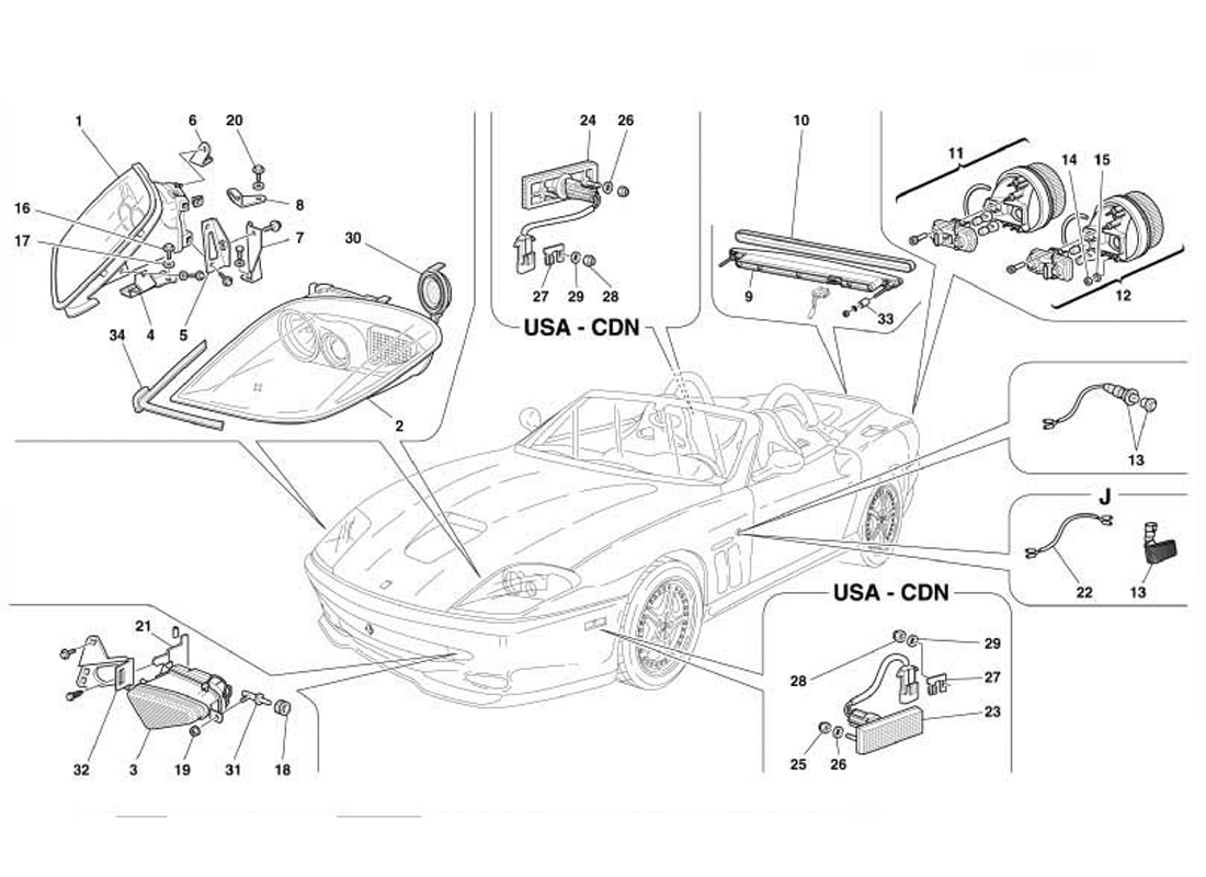 Schematic: Front And Rear Lights