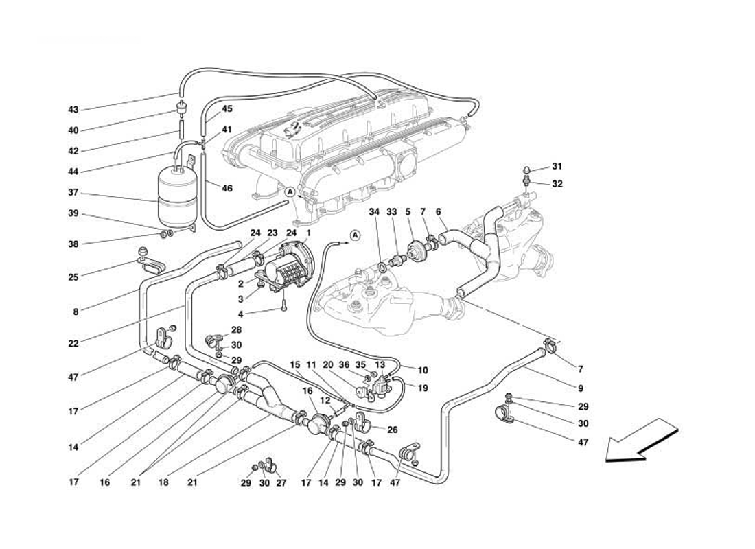 Schematic: Secondary Air Pump