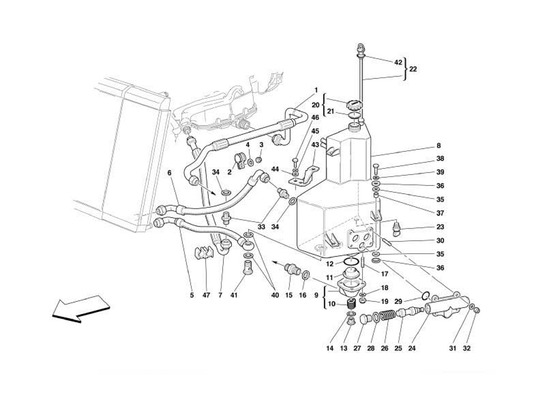 Schematic: Lubrication System - Tank