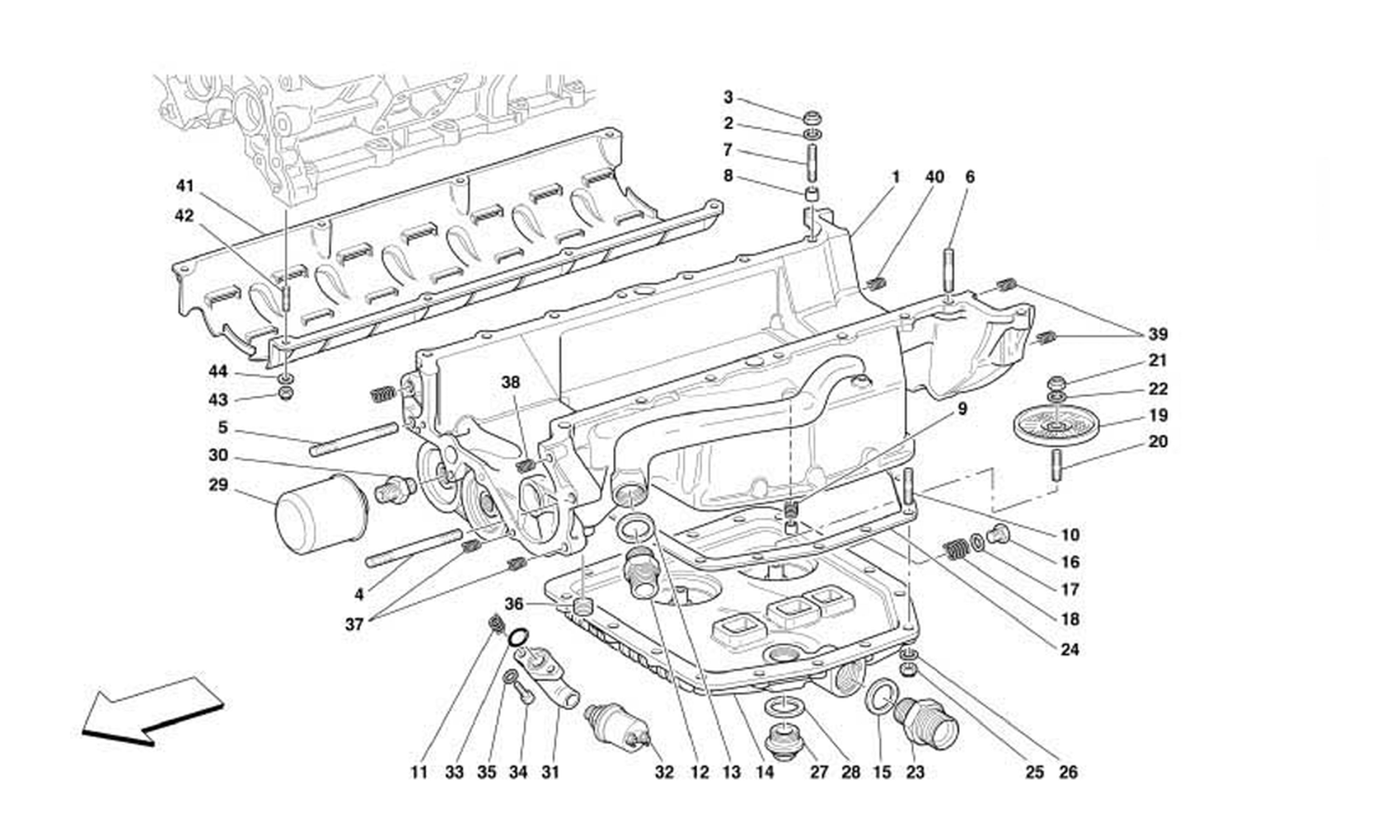 Schematic: Lubrication - Oil Sumps And Filters