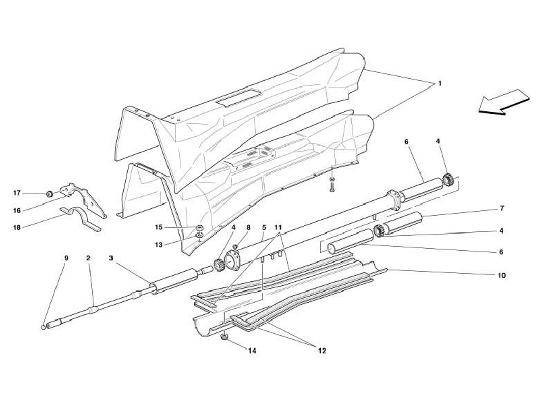 Schematic: Engine/Gearbox Connecting Tube And Insulation