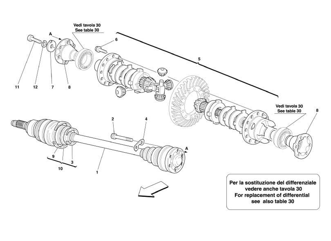 Schematic: Differential And Axle Shaft