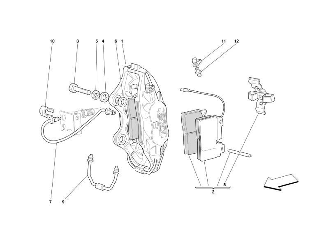 Schematic: Caliper For Front Brake