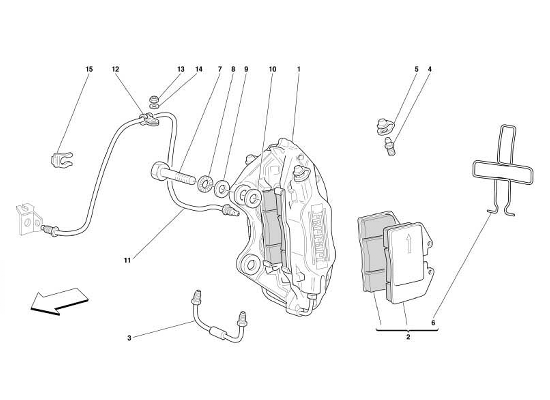 Schematic: Caliper For Rear Brake