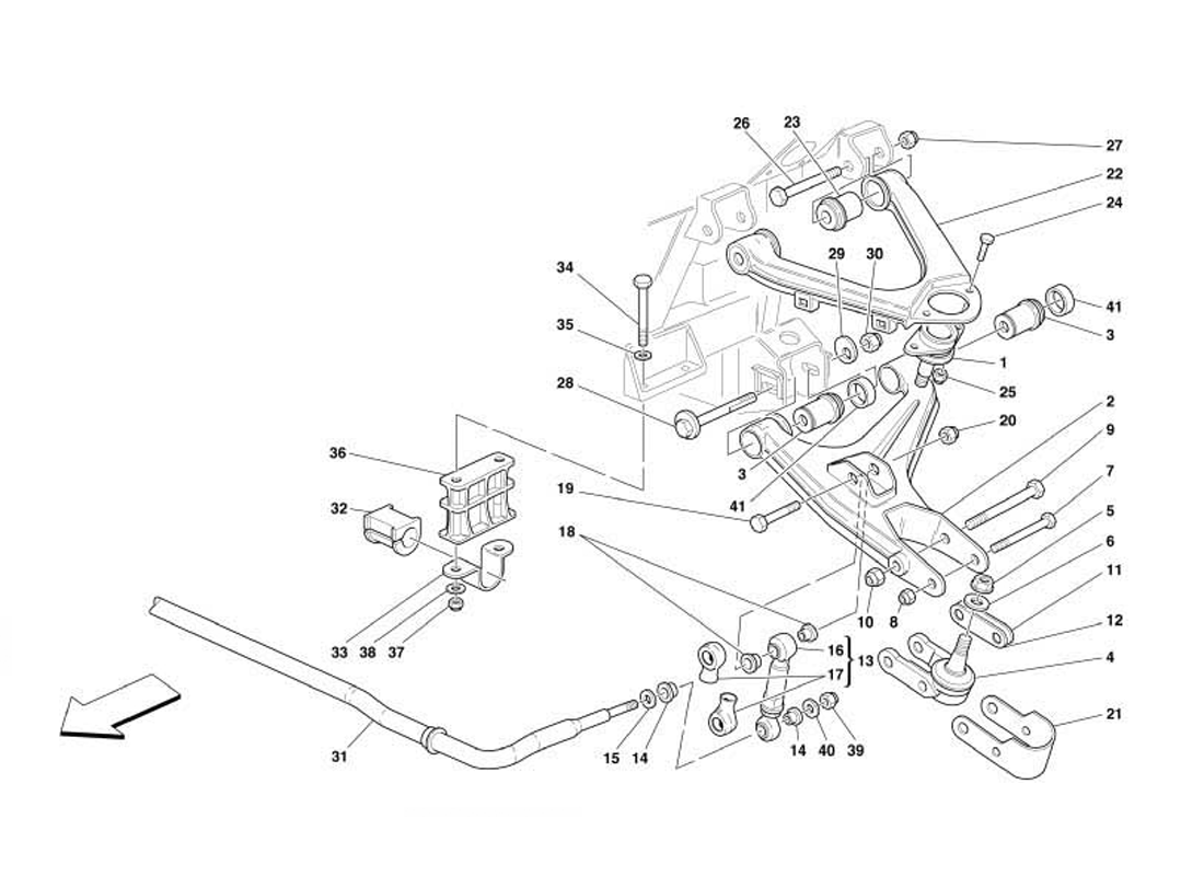 Schematic: Front Suspension - Wishbones And Stabilizer Bar